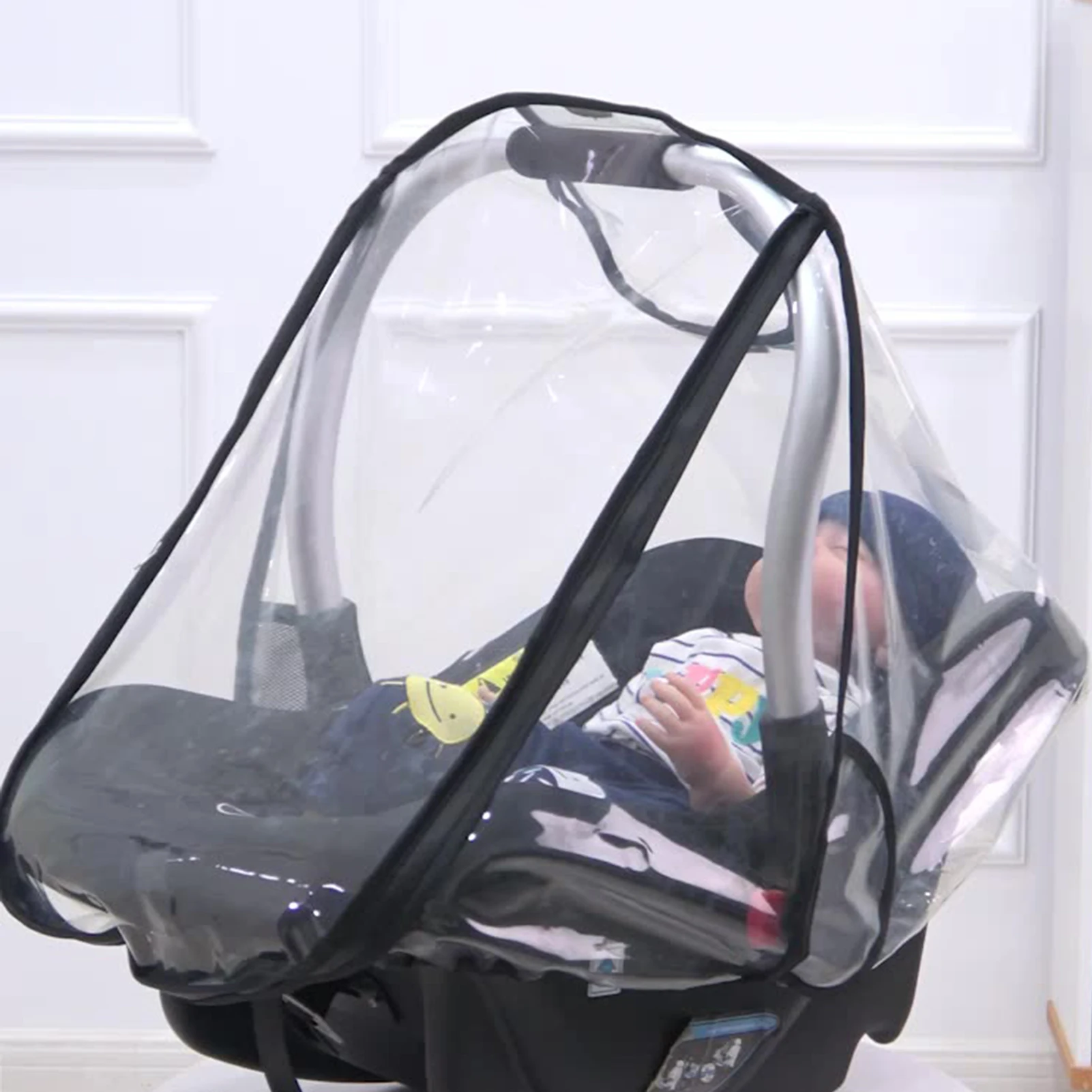 

Weather Shield Stroller Cover Universal Baby Rain Cover For Newborns Infant Toddlers Black