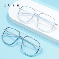 zuee double beam polygonal eyewear anti blue light glasses women men vintage computer glasses square anti radiation glasses