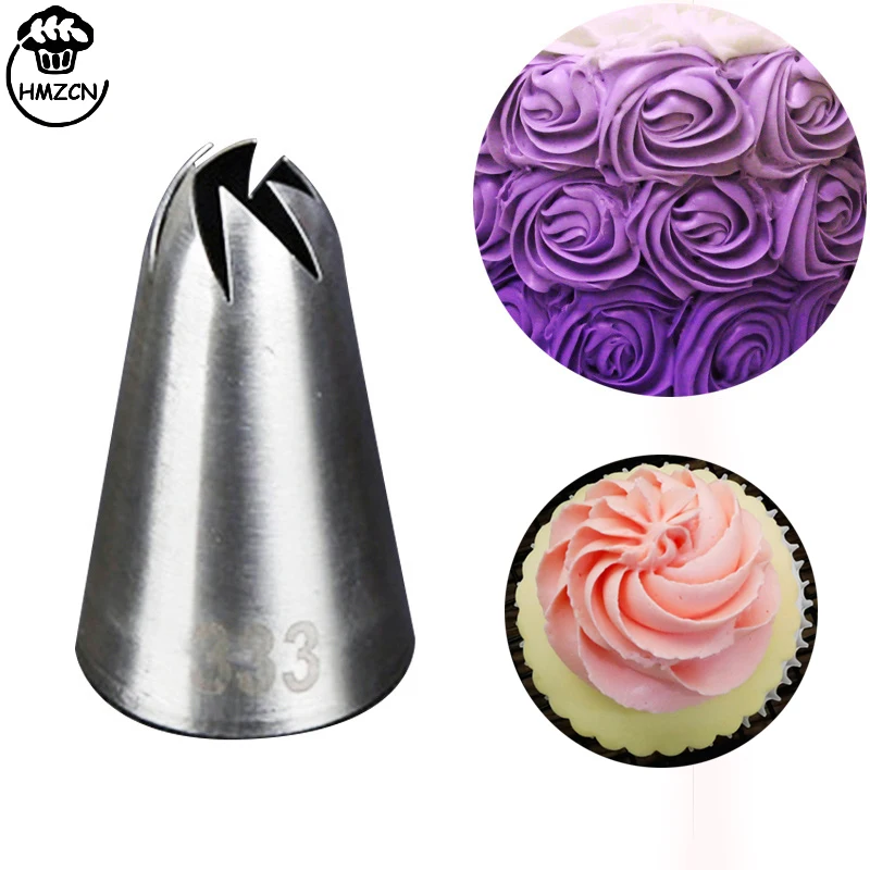 

1PC Korea Bean Rose Petal Piping Nozzle Cake Decorating Icing Tips Stainless Steel Pastry Nozzles Cream Paste Flower Petal #333
