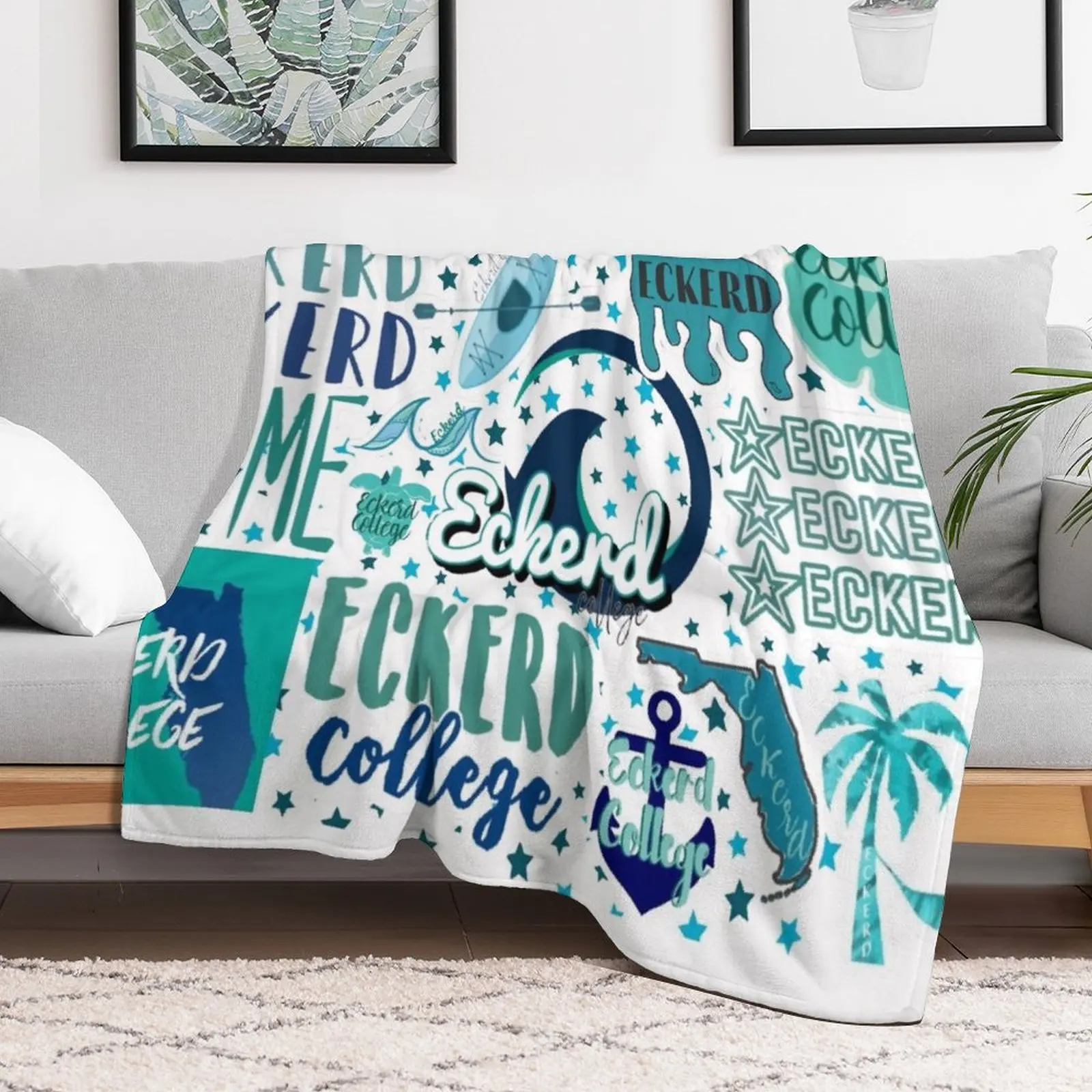Одеяло для колледжа Eckerd одеяло тяжелого дивана роскошные одеяла на заказ