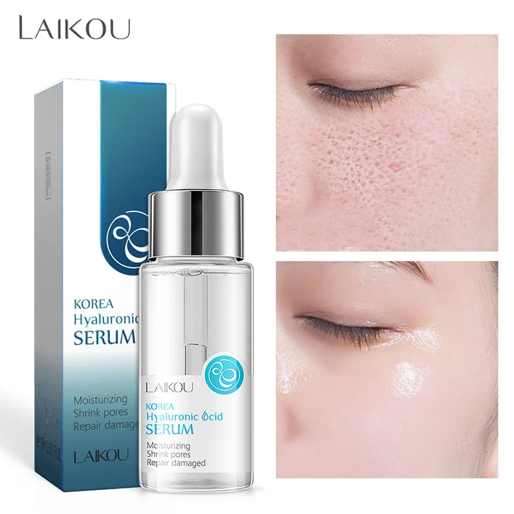 

LAIKOU Hyaluronic Acid Serum Moisturizing Brightening Face Essence Skin Care Shrink Pore Against Ages Cream For Dry Facial Skin