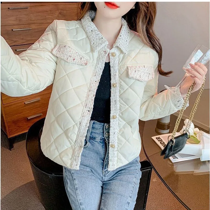 Женское короткое хлопковое пальто Осень-зима 2024 новая Женская Корейская версия