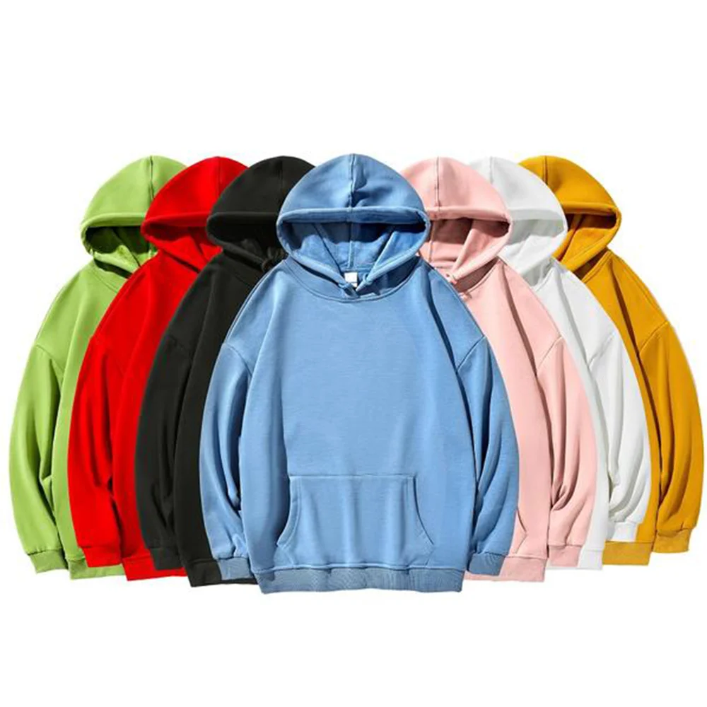 500g Men's Oversized Fleece Autumn Hoodies Thermal Hooded Pullovers Sweatshirts Winter Washed Lined Jumpers Plus Size Sweaters