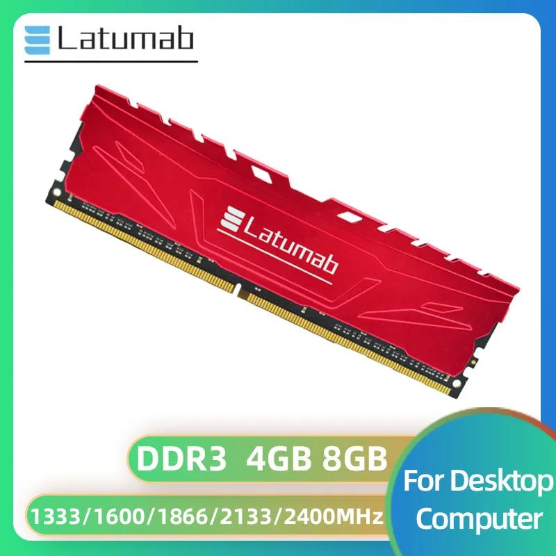 

Latumab Memoria RAM DDR3 8GB 4GB 2400MHz 2133MHz 1600 1333 1866MHz Desktop Memory PC3-14900 12800 10600 1.5V 240Pin DIMM RAM