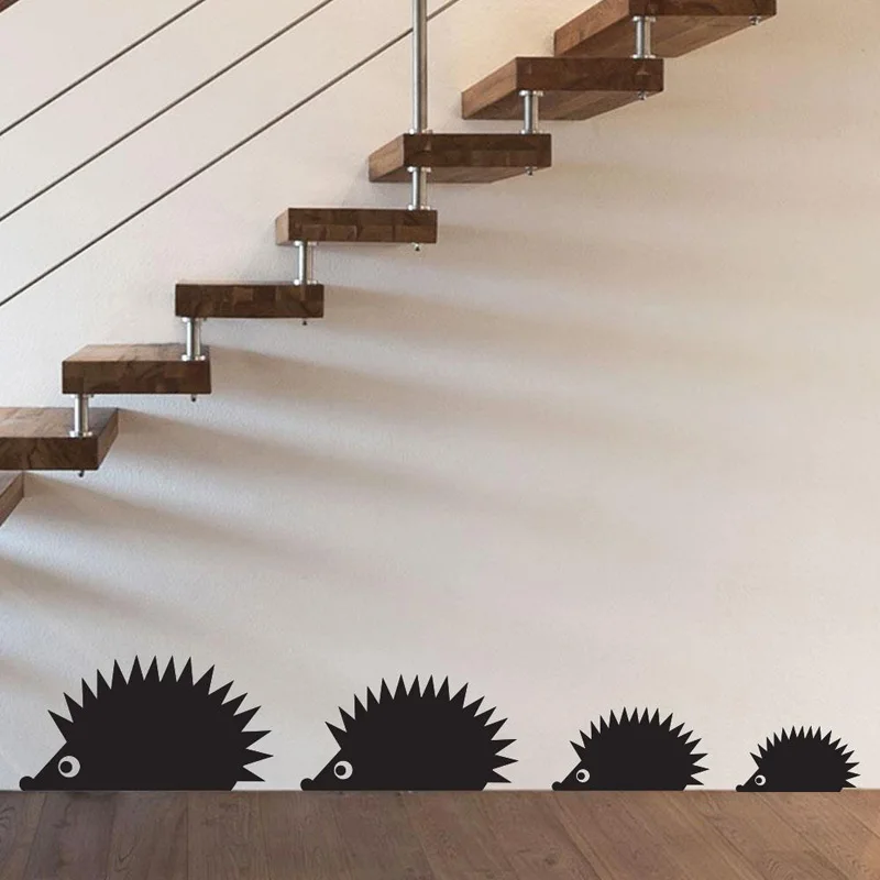 

Cartoon Four hedgehogs Wall Sticker Living room kids rooms background decoration Mural Art Decals home decor stickers wallpaper