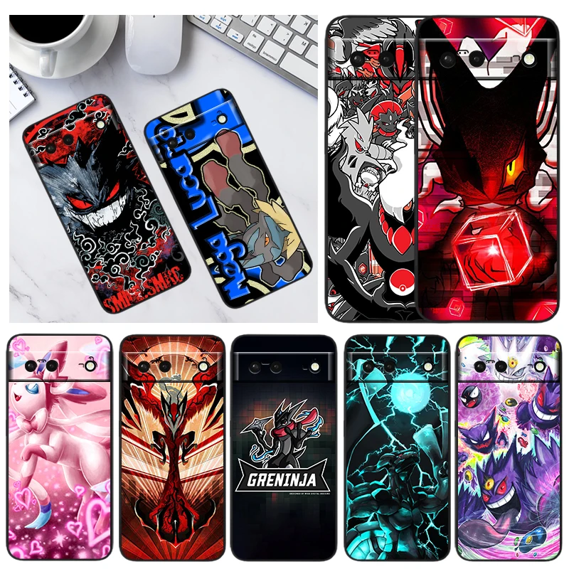 

Pikachu Baby Pokémon For Google Pixel 6 Pro 6A 5A 5 4 4A XL 5G Black Phone Case Shockproof Shell Soft Fundas Coque Capa