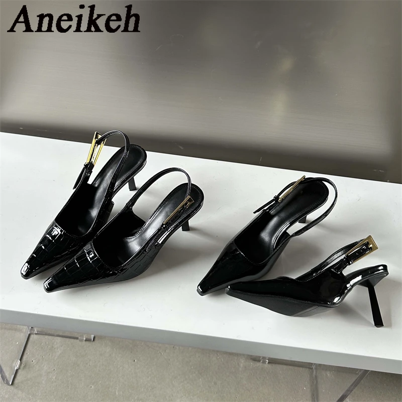 Сандалии Aneikeh женские на высоком каблуке пикантные босоножки с острым носком