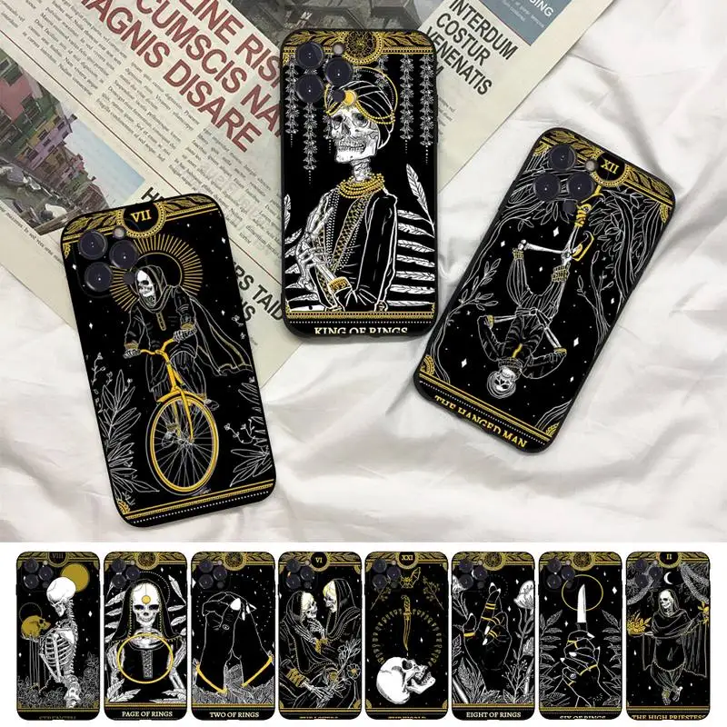 

Witches moon Tarot Mystery totem Phone Case For iPhone 8 7 6 6S Plus X SE 2020 XR XS 14 11 12 13 Mini Pro Max Mobile Case