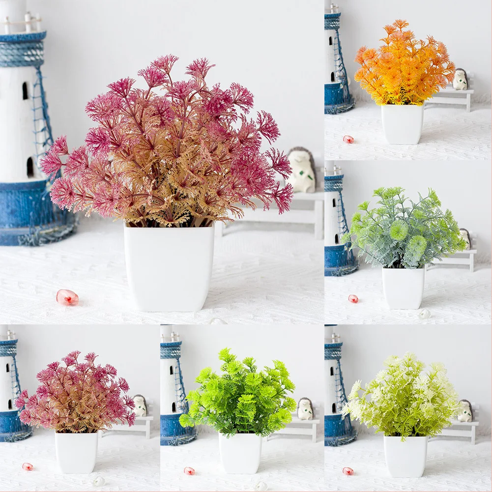 

Artificial Bonsai Flower Fake Plant Flower Vanilla Potted Plant Simulated Plant Bonsai Restaurants Courtyards Shops Decoration