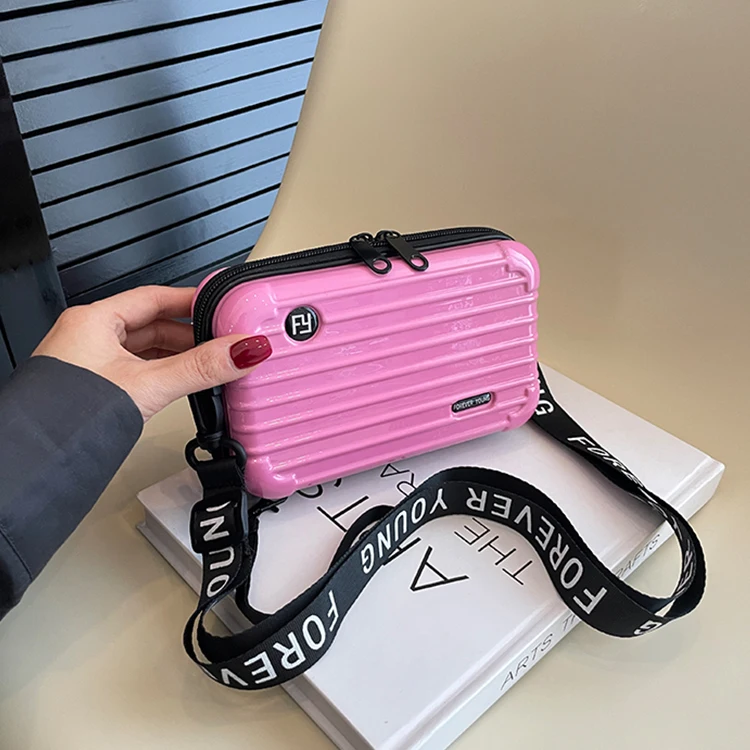 New trend luggage bag, women's small satchel, mini mobile phone bag, travel suitcase bag, crossbody small bag, box, makeup bag