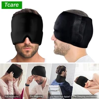 tcare icecold therapy migraine relief cap comfortable stretchable ice pack eye mask for puffy eyes tension sinus stress relief
