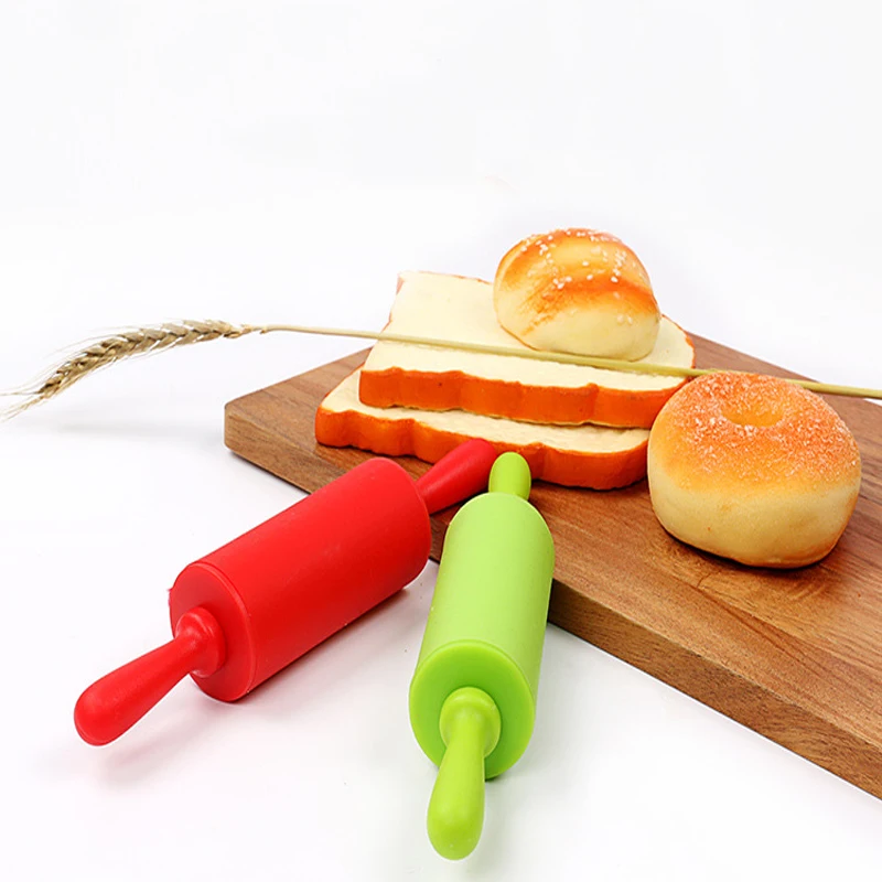 

10Pcs/lot Non-stick Silicone Food Grade Rolling Pin Fondant Rolling Pin DIY Kitchen Tools Dumpling Roller Cake Bakeware Tools