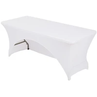 arch table cloth rectangular solid color decorations for wedding hotel home restaurant party meeting vendors 5pcs haorui white