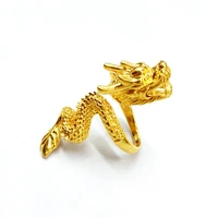 new fashion golden domineering dragon opening ring men and women personality popular exquisite gift jewelry