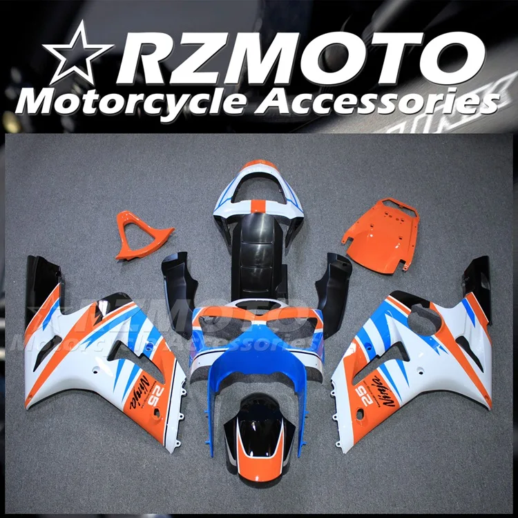

Новый комплект обтекателей из АБС-пластика для мотоцикла и велосипеда, подходит для Kawasaki Ninja ZX-6R ZX6R 636 2003 2004 03 04, кузов синего и оранжевого цве...