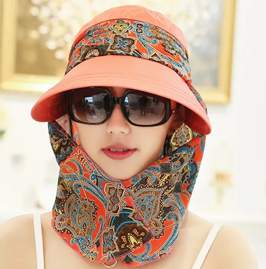 

Floral Printed Summer Sun Hats For Women Chapeu Feminino Foldable Visors Cap Sun Collapsible Anti-UV Wide Brim Hat