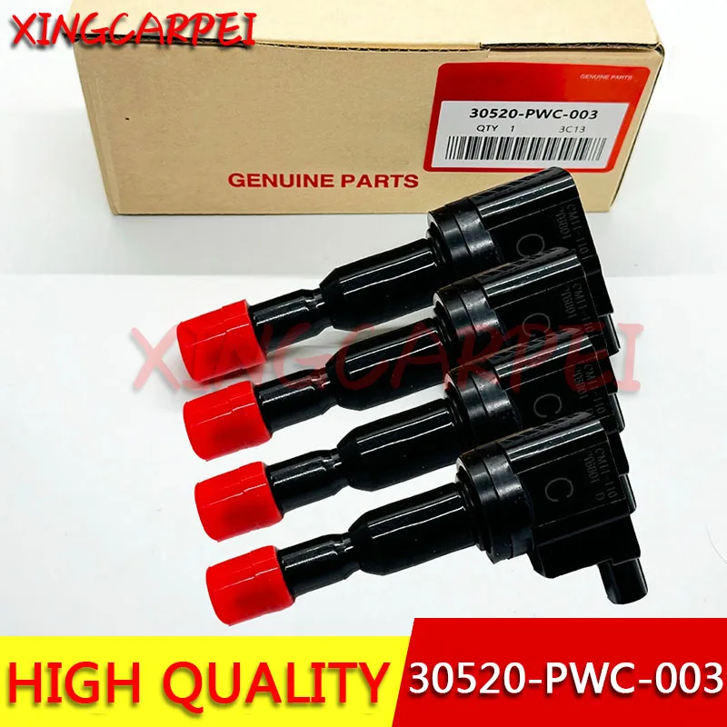 

4 шт. 30520-PWC-003 CM11-110 катушка зажигания для Honda Airwave Fit II 1.5 L4 City Jazz Airwave UF581 2007 2008 30520-PWC-013