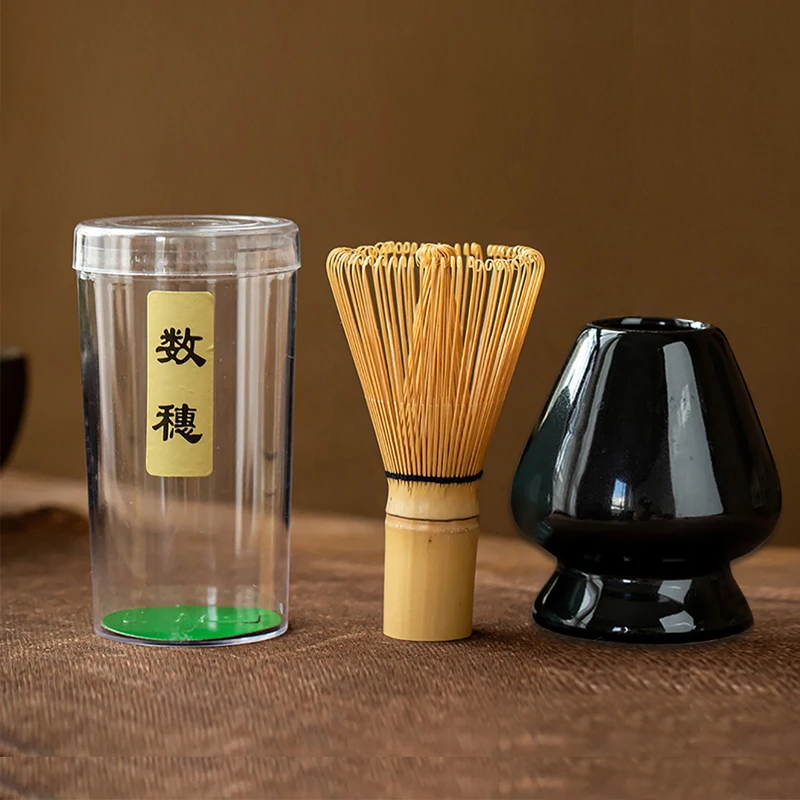 

1PC Japanese Bamboo Tea Brush Matcha Whisk Tea Spoon Scoop Tea Trays Tea Spinner Matcha Brush Stirring Brush Bamboo Pot