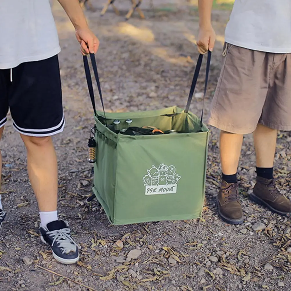 

Yard Waste Bag Spacious Durable Collapsible Trash for Camping Lawn Debris Waterproof Waste Bin with Reinforced Handle