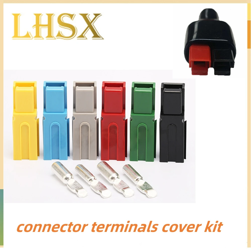 

10Pcs 30A Connector Plug Kit for Anderson with 10pc Terminals 5pc Covers Single Pin Forklift Power Vehicles Photovoltaic Systems