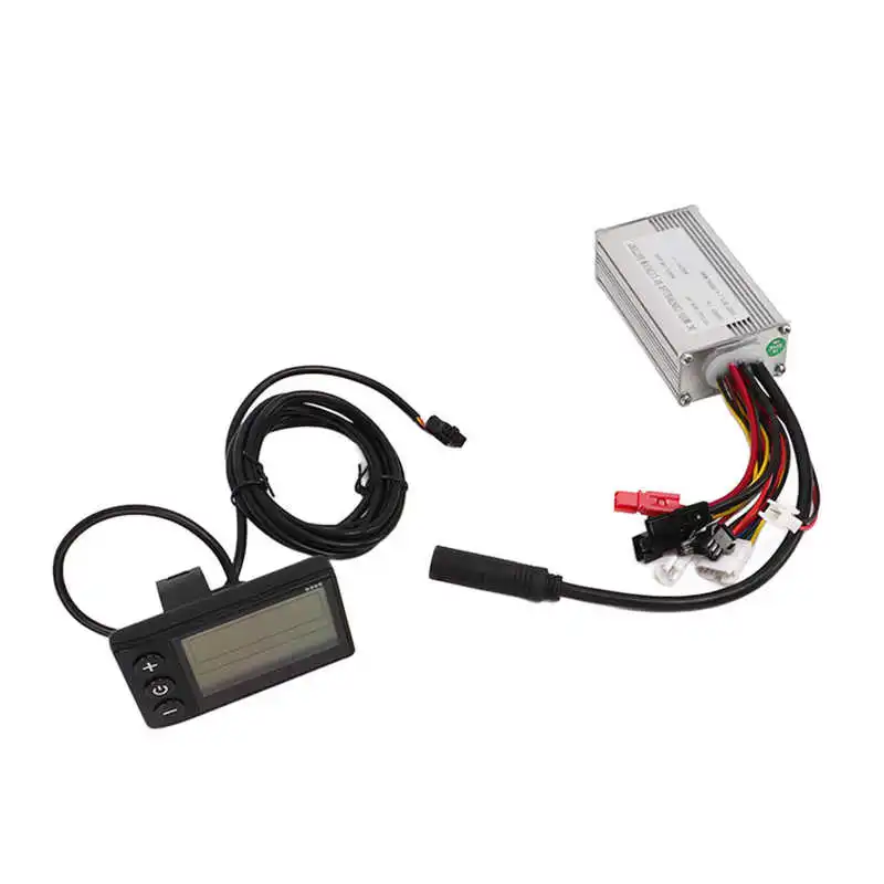 Electric Bike Conversion Kit Electric Bike Motor Controller Set Data Displaying with Dial for 22.2mm Handlebars