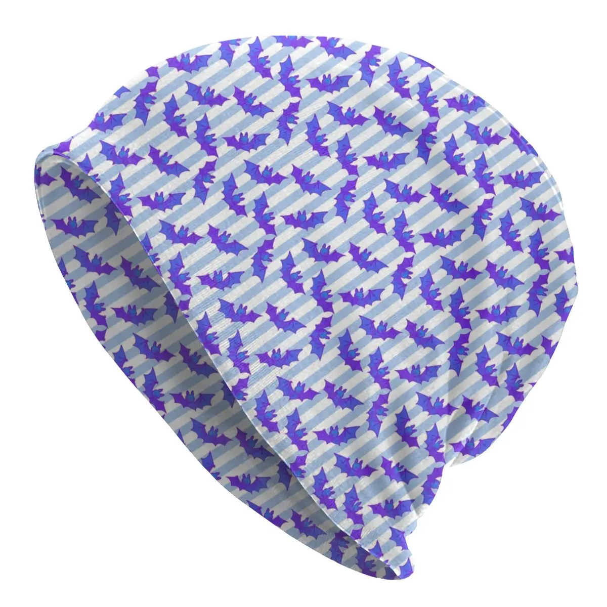 

Cool Flying Bats Striped Pattern Beanie Cap Winter Warm Bonnet Femme Knitted Hats Hip Hop Outdoor Ski Beanies Caps For Men Women