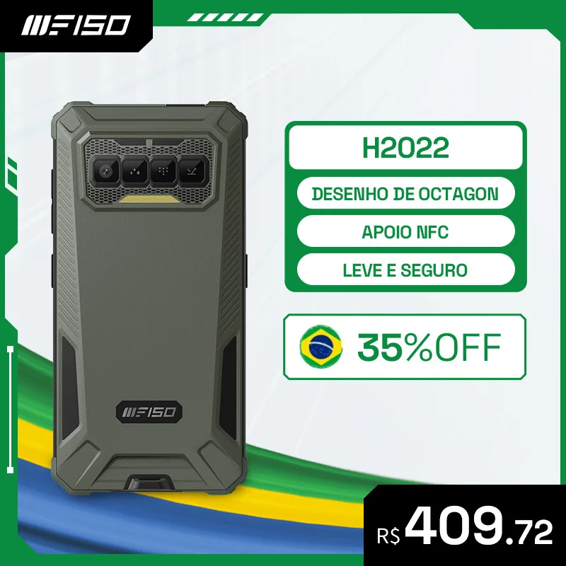 Водонепроницаемый прочный телефон IIIF150 H2022 IP68/IP69K 5,5 дюйма HD + 4 Гб + 32 ГБ сотовый телефон 4800 мАч с NFC-смартфоном