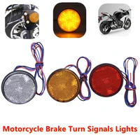 1pc round led lights motorcycle stop brake turn signals indicator light directional for motorcycle accessories