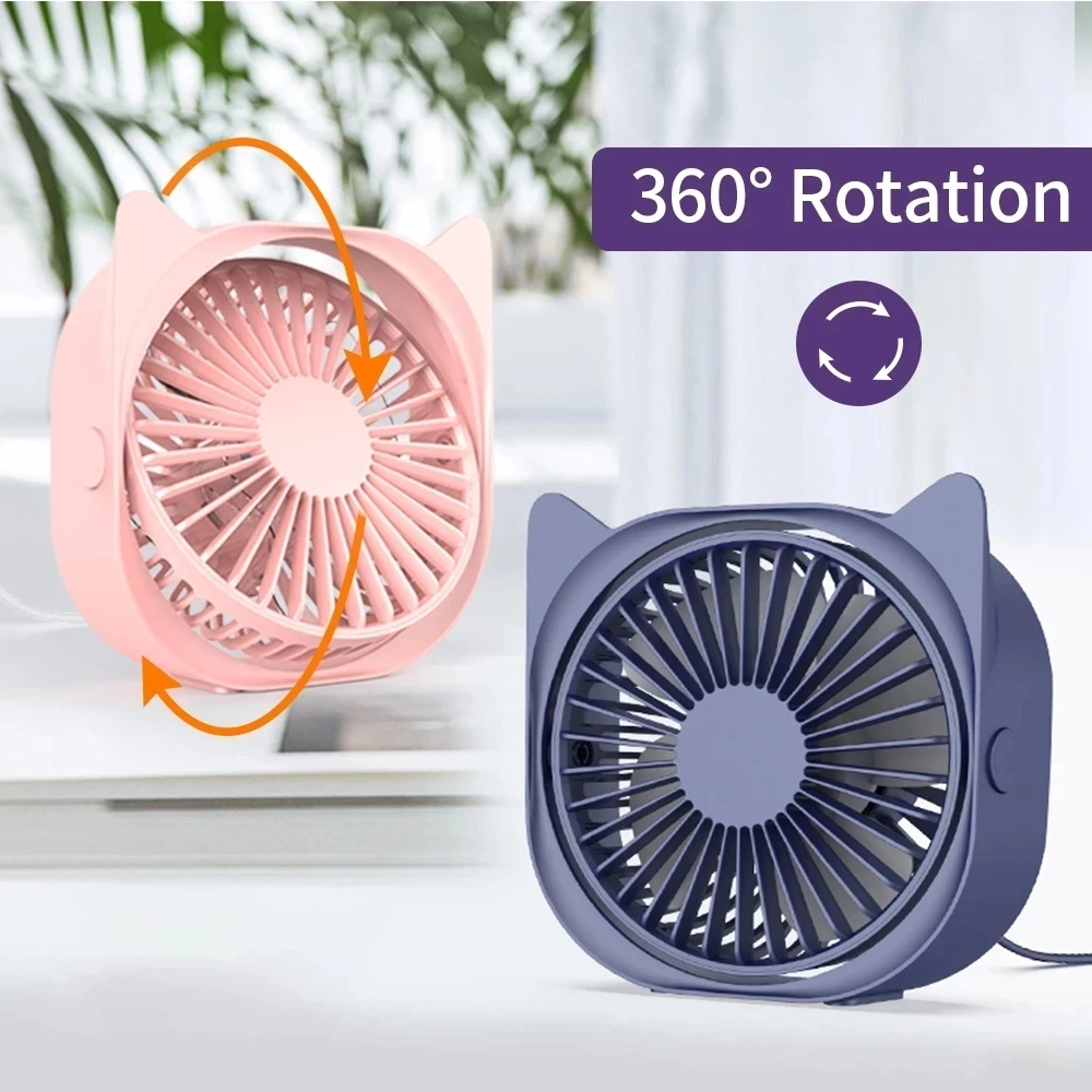 

Mini Fan Personal Portable Cooling Fan Mute Cooler F 360 Rotation USB Fan Cooling For Office Cool Fans Car Home Notebook Laptop