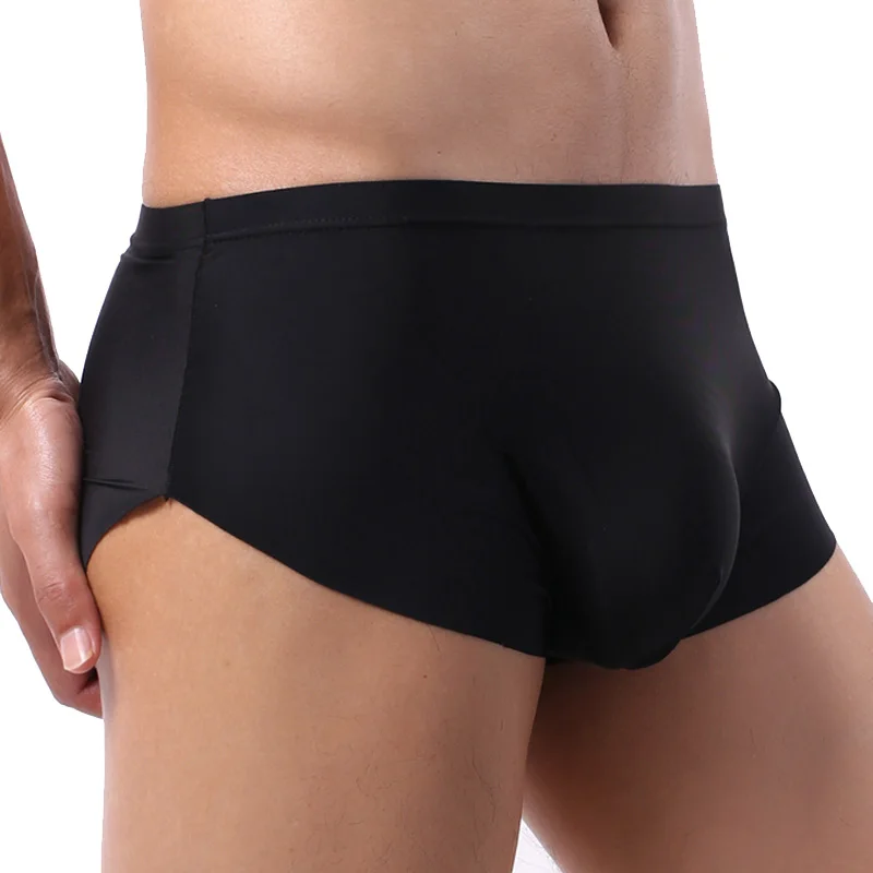

Men Briefs Underwear Sexy Translucent Thin Ice Silk Seamless Male Panties U-convex Slips Cueca Masculina Underpants Gay Lingerie