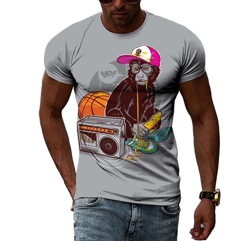 

Мужская Летняя модная индивидуальная футболка с 3D-принтом без героев мультфильмов и круглым вырезом футболка с короткими рукавами