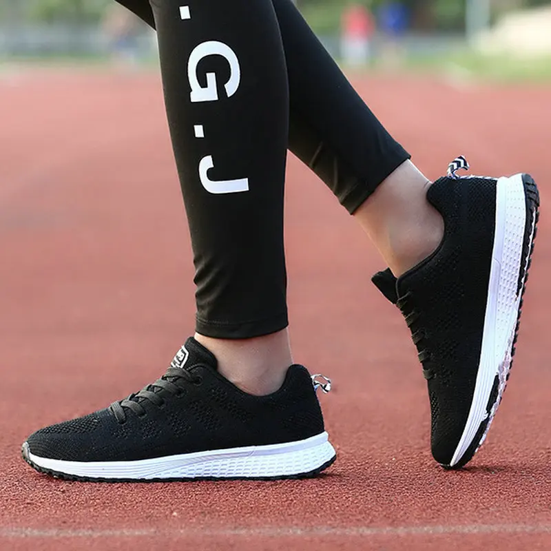 2023 Women Casual Shoes Fashion Breathable Mixed Colors Walking Simple Mesh Light Flat Shoes Woman Sneakers Female Zapatillas De