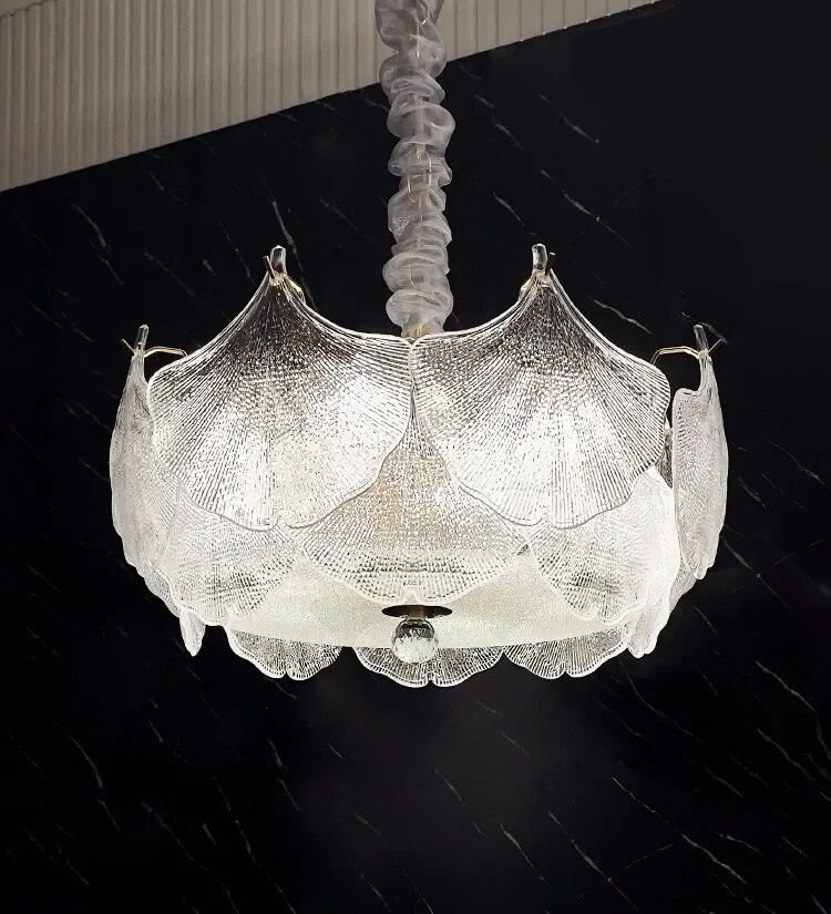 Luxury ice crystal chandelier restaurant 2022 new post-modern simple atmosphere living room French master bedroom lamps