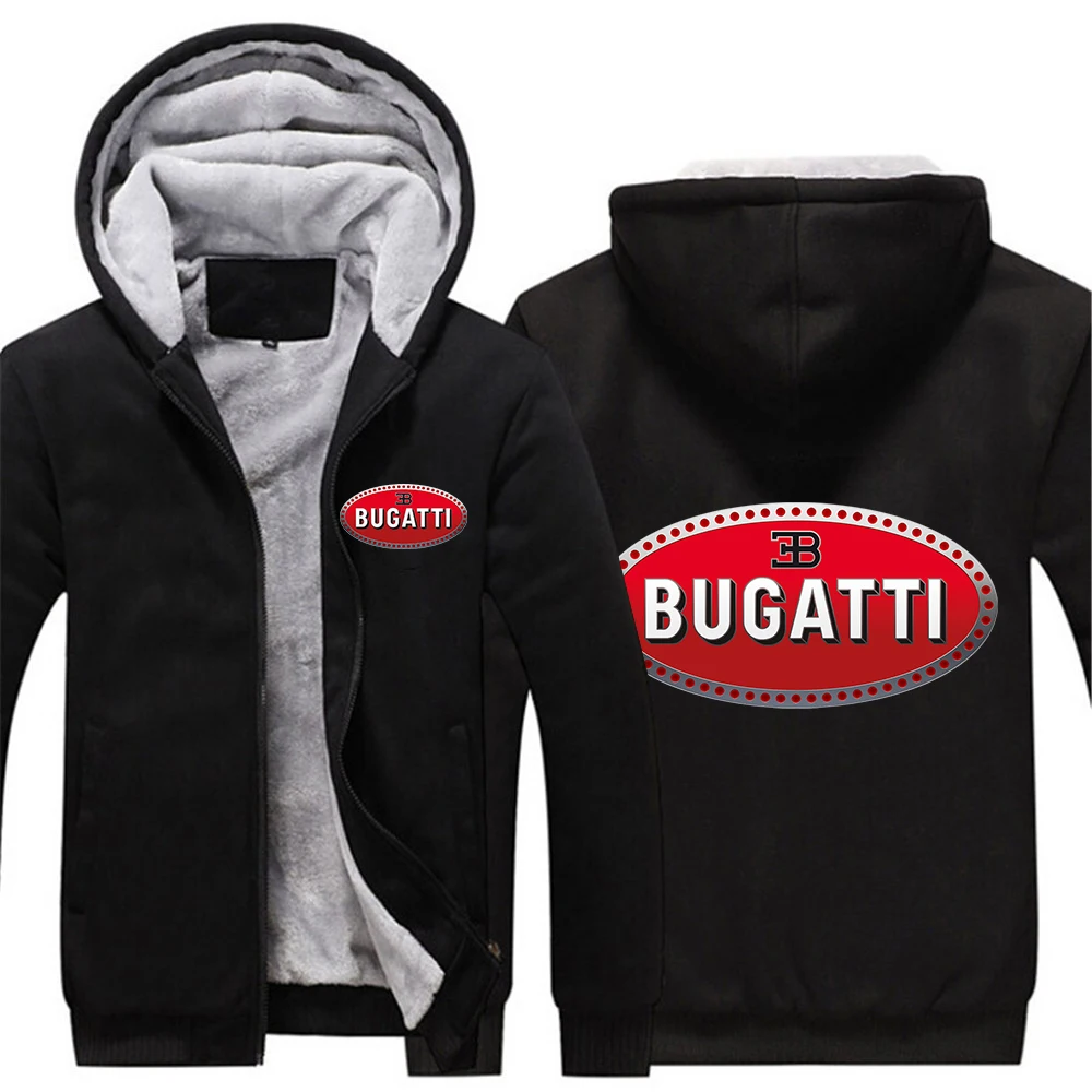

Новинка 2022, толстовки с логотипом Bugatti, Мужское пальто, куртка с шерстяной подкладкой, высококачественные свитшоты с капюшоном на весну и ос...