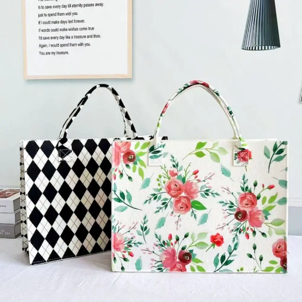 Модная женская фетровая сумка с рисунком масляной живописи Большая