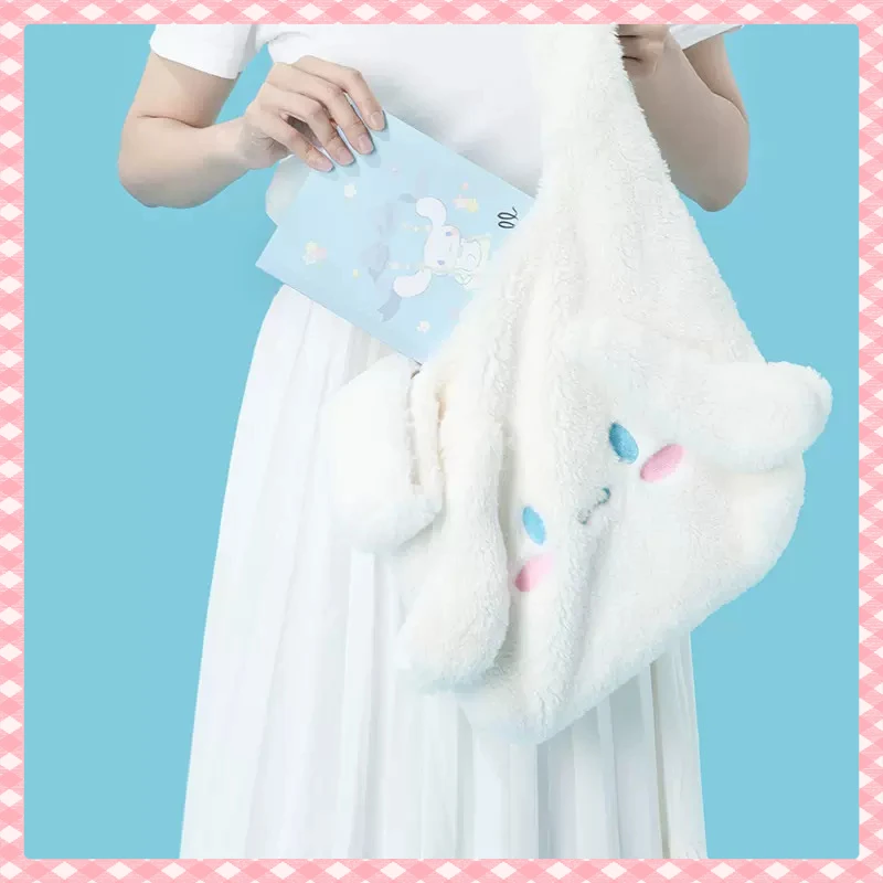 

Новые анимационные периферийные устройства Sanrio серии имитация овечьей шерсти Портативная сумка для покупок портативная большая емкость мягкий подарок на день рождения