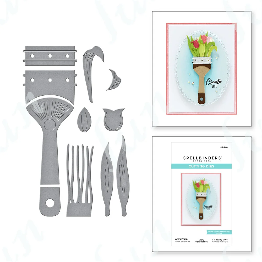 

Hot Sale 2022 New Artful Tulip Metal Cutting Etched Dies Scrapbooking Diary Decoration Embossing Mold Diy Greeting Card Handmade