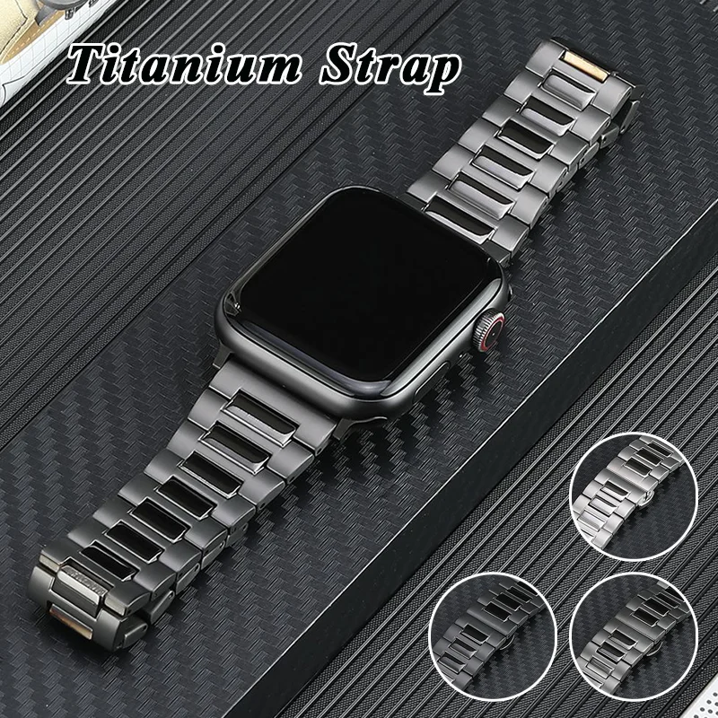 

Luxury Band for Apple Watch Ultra 49mm Titanium Strap Metal Bracelet for IWatch Series 8 7 se 6 4 5 3 45mm 41mm 40 44mm 38 42mm