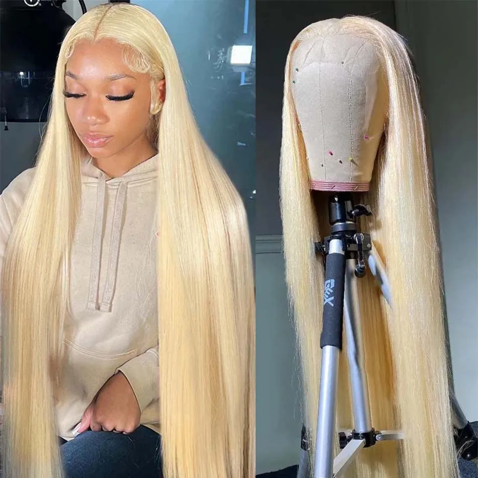 Парик на сетке спереди 13x 4 предварительно выщипанные 100% человеческие волосы 613