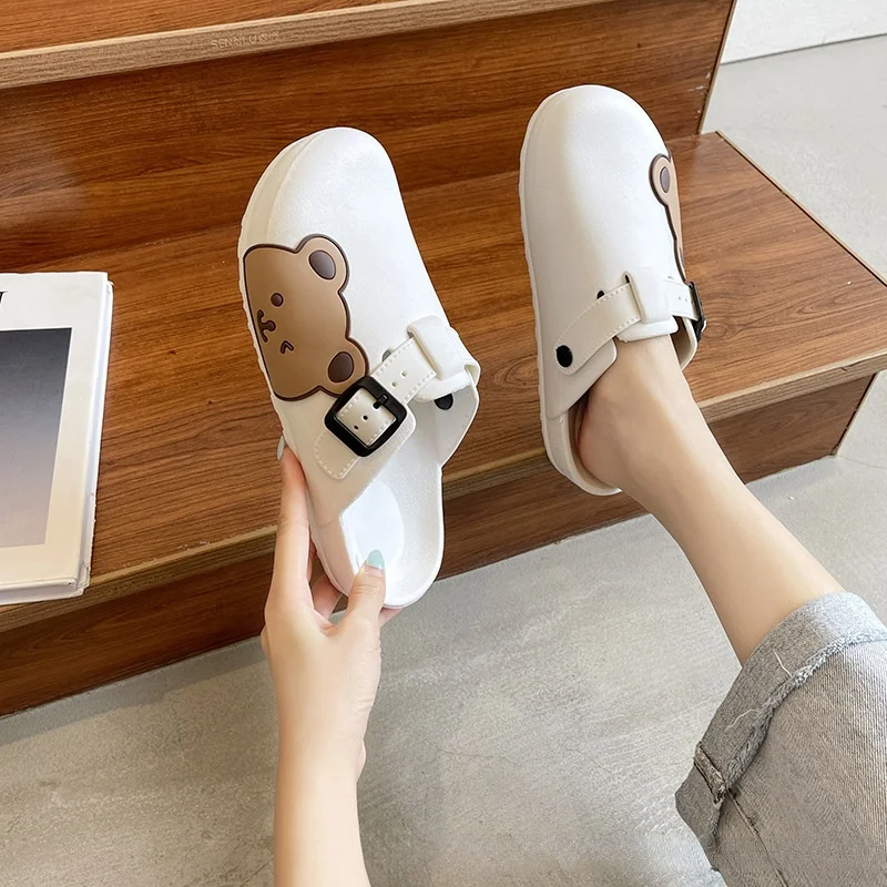 

Fashion Home Slippers Women Shoes Indoor Outdoor Baotou Slides for Womens Sandals Beach Non-slip Flip Flops Ladies Garden Shoes
