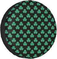 lucky irish pattern shamrock tires cover car tire protection cover cloth waterproof tire cover spare tire guard