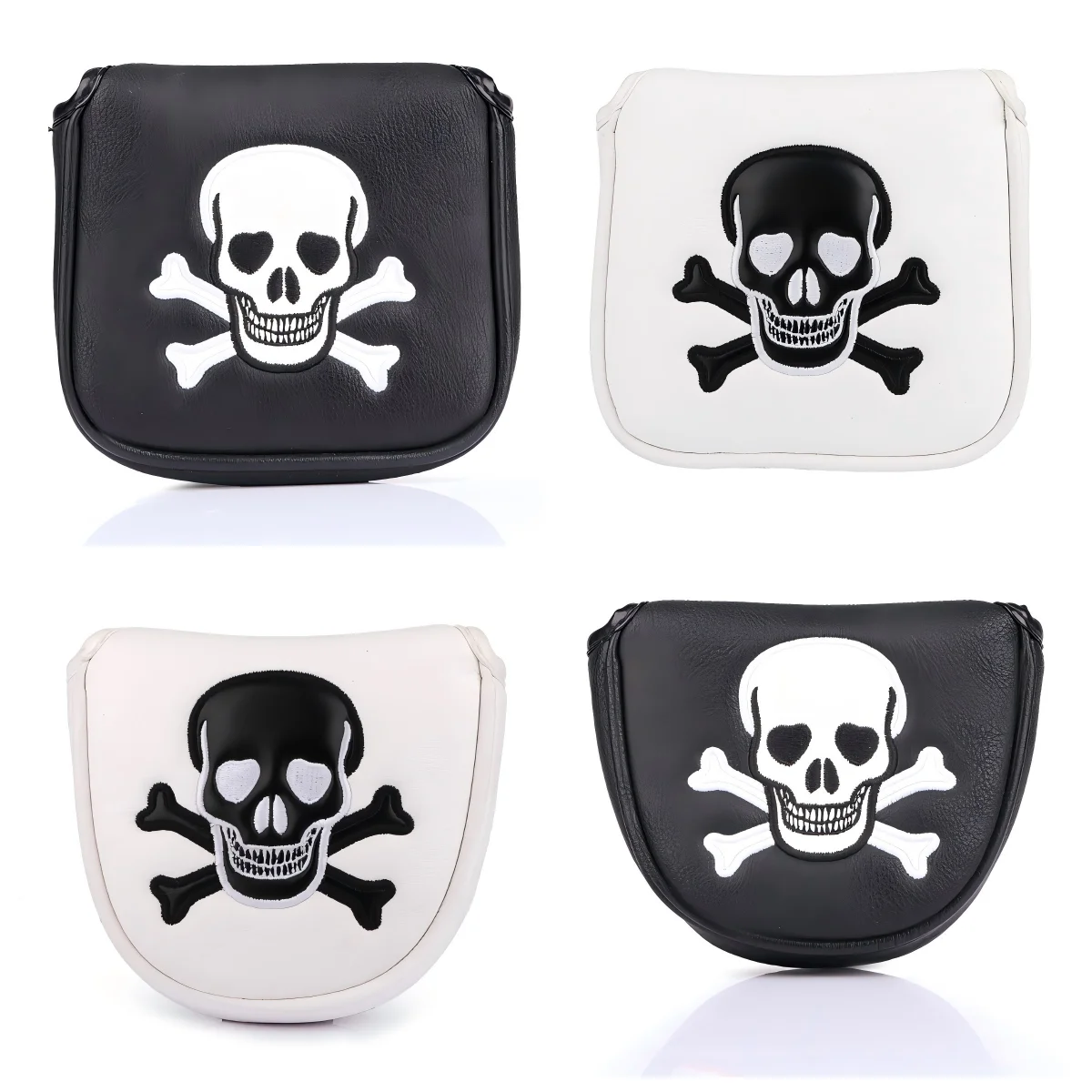 Два цвета из искусственной кожи с вышивкой черепа гольф-клуб молоток чехол для