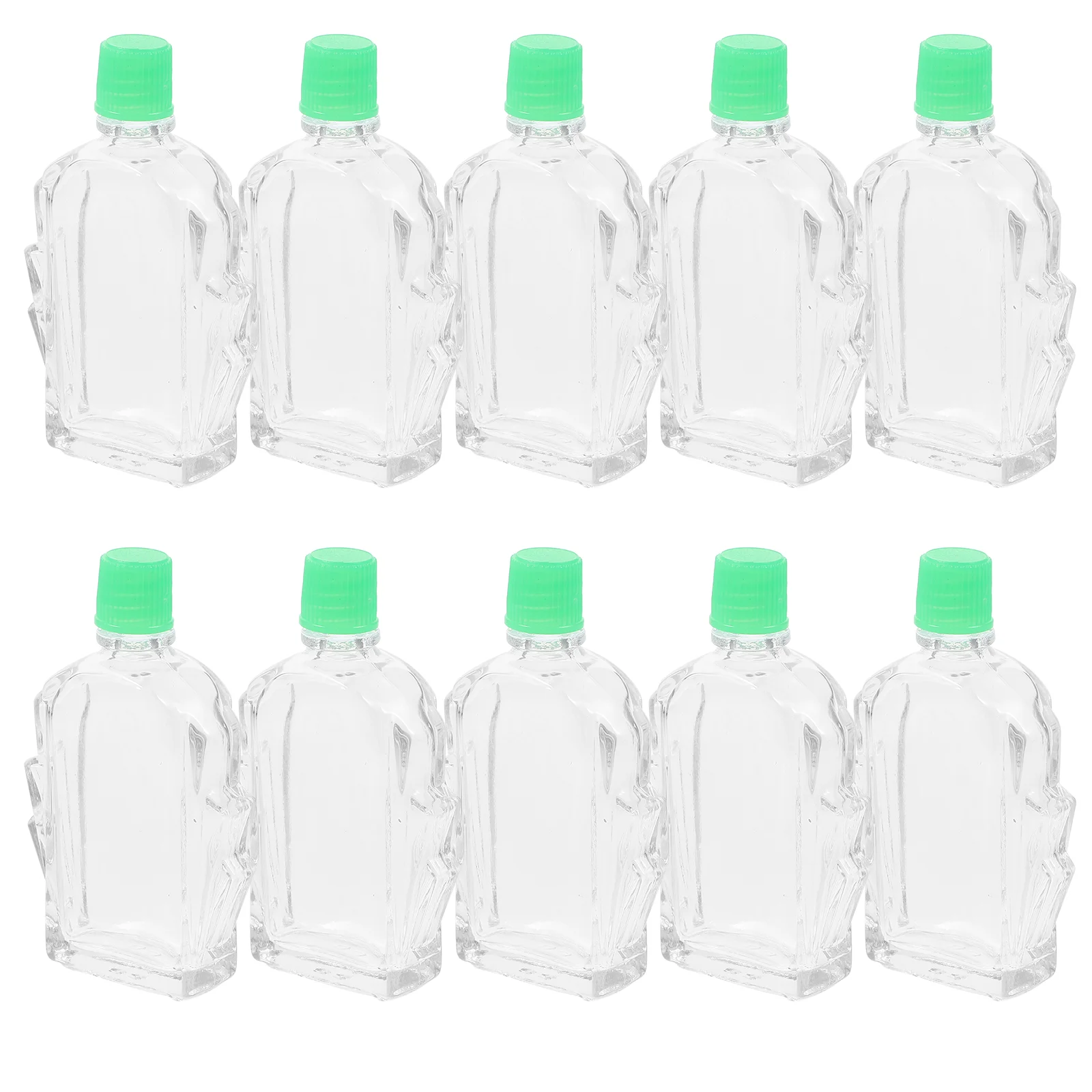 

10 Pcs Empty Bottles Glass Containers Clear Refillable Essential Oil Accessory for Medicinal