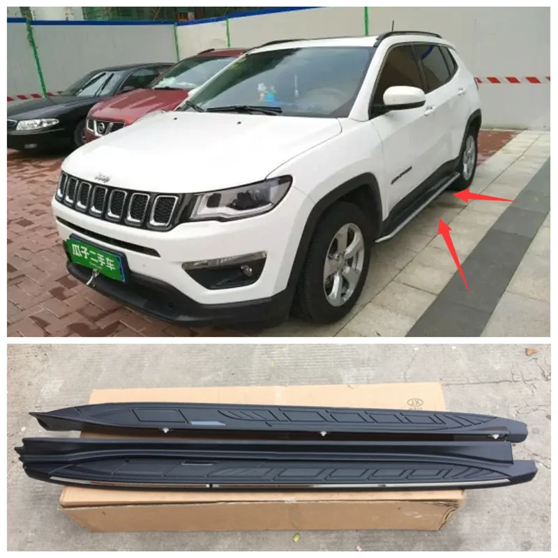 

Fits For Jeep Compass 2017 2018 2019 2020 2021 2022 High Quality Aluminum Alloy Running Boards Side Step Bar Pedals
