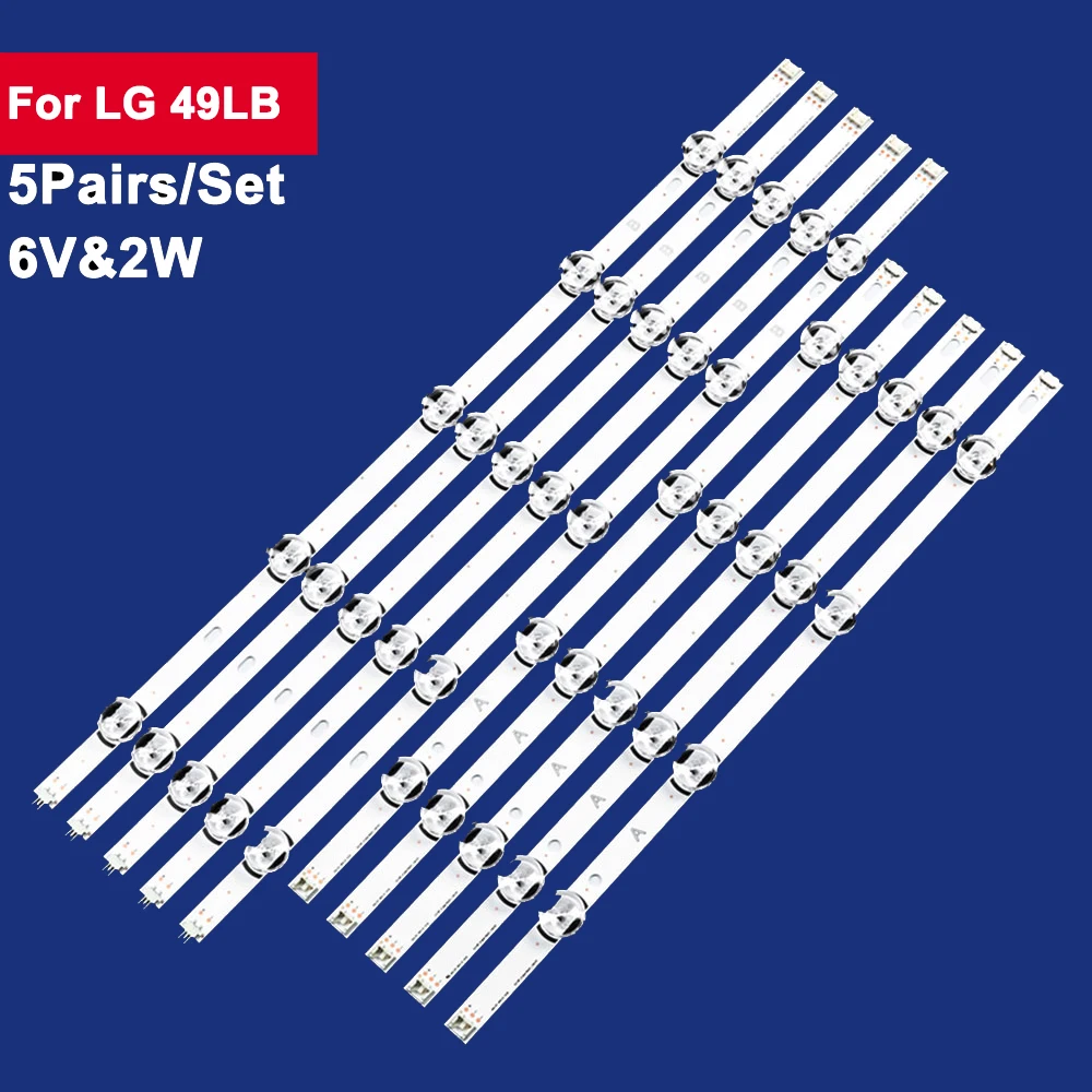 10 шт. Светодиодная панель 6v2w для LG 49LB6200 49LB650V 49LB630V 49LB580V 49LB5500 49LB620V 49LB570B 49LB570U 6916L-1788A 1789A 1944A 1945A