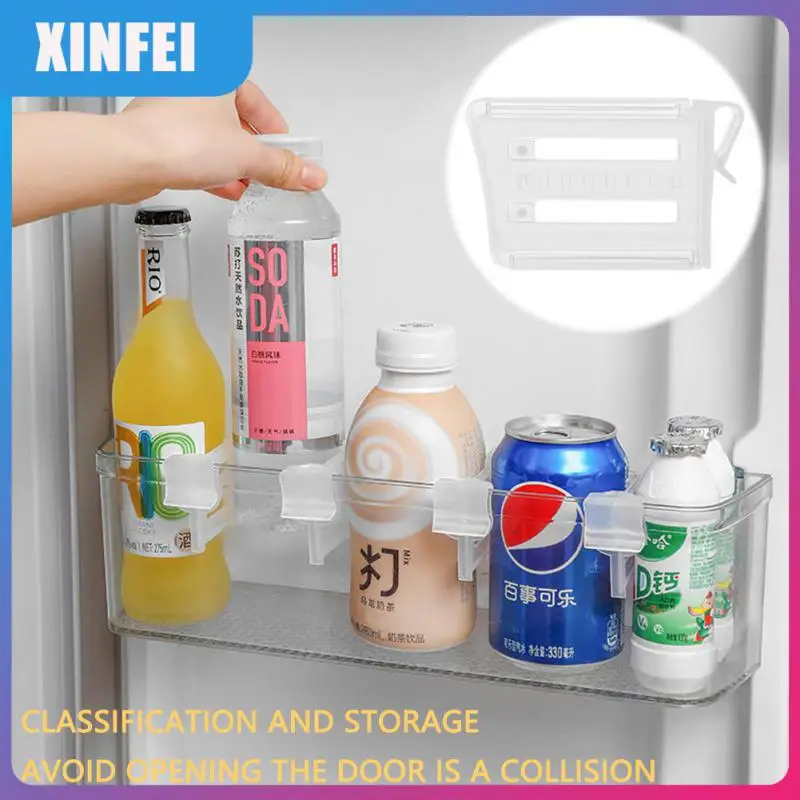 

2/4/6PCS Multi-functional Storage Splint Bottle Rack Kitchen Bottle Can Shelf Organizer Refrigerator Side Door Divider Clips