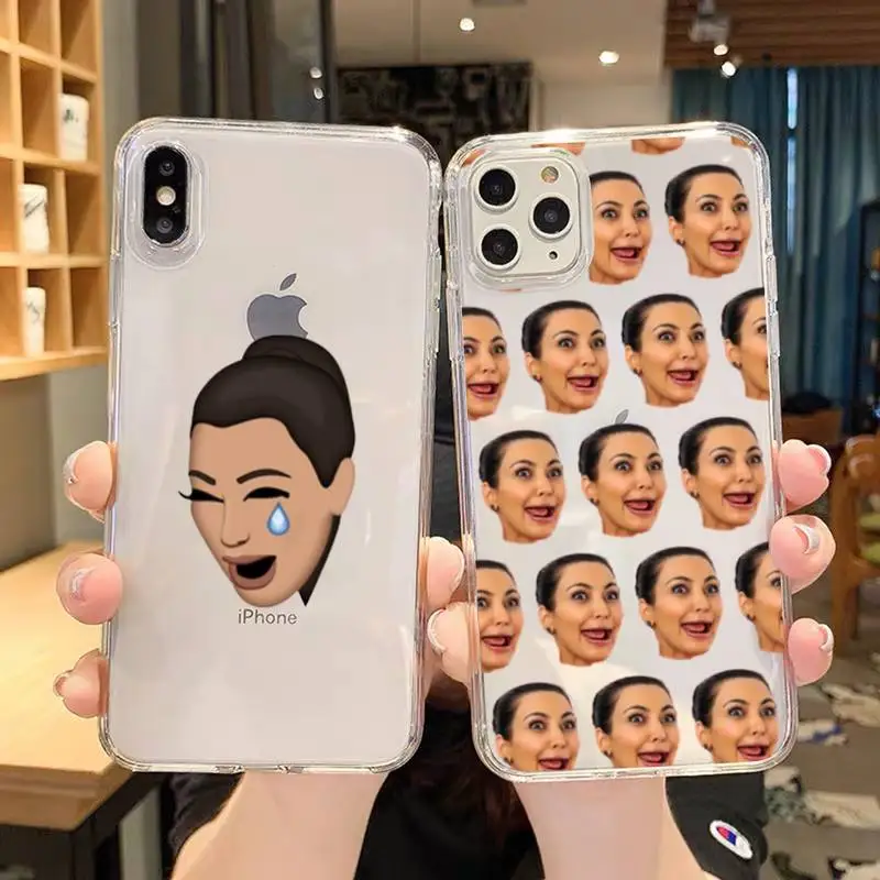 

Прозрачный чехол K-Kim K-Kardashia для iPhone 11 12 Mini 13 14 Pro XS Max X 8 7 6s Plus 5 SE XR