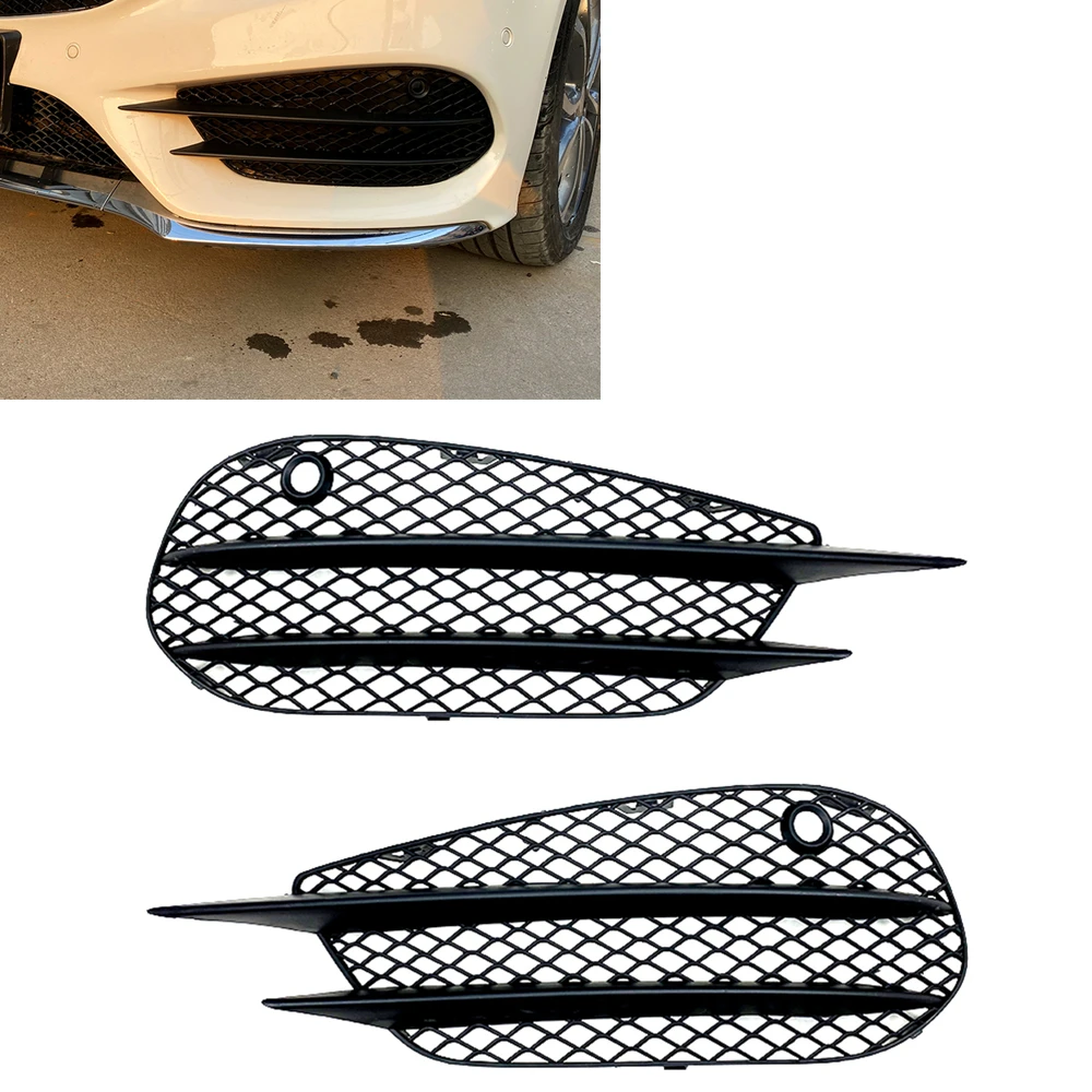 

Front Bumper Side Air Vent CoverTrim Fog Lamp Intake Spoiler Frame For Mercedes-Benz C Class W205 C180 C200 C260 2015-2018 Sport