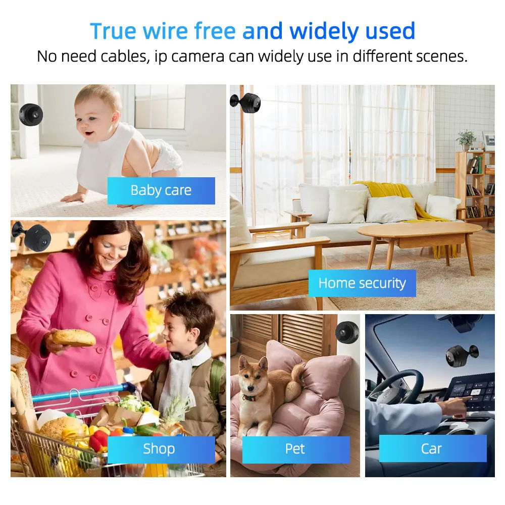 Беспроводная IP-камера видеонаблюдения 1080P Wi-Fi 2 МП |