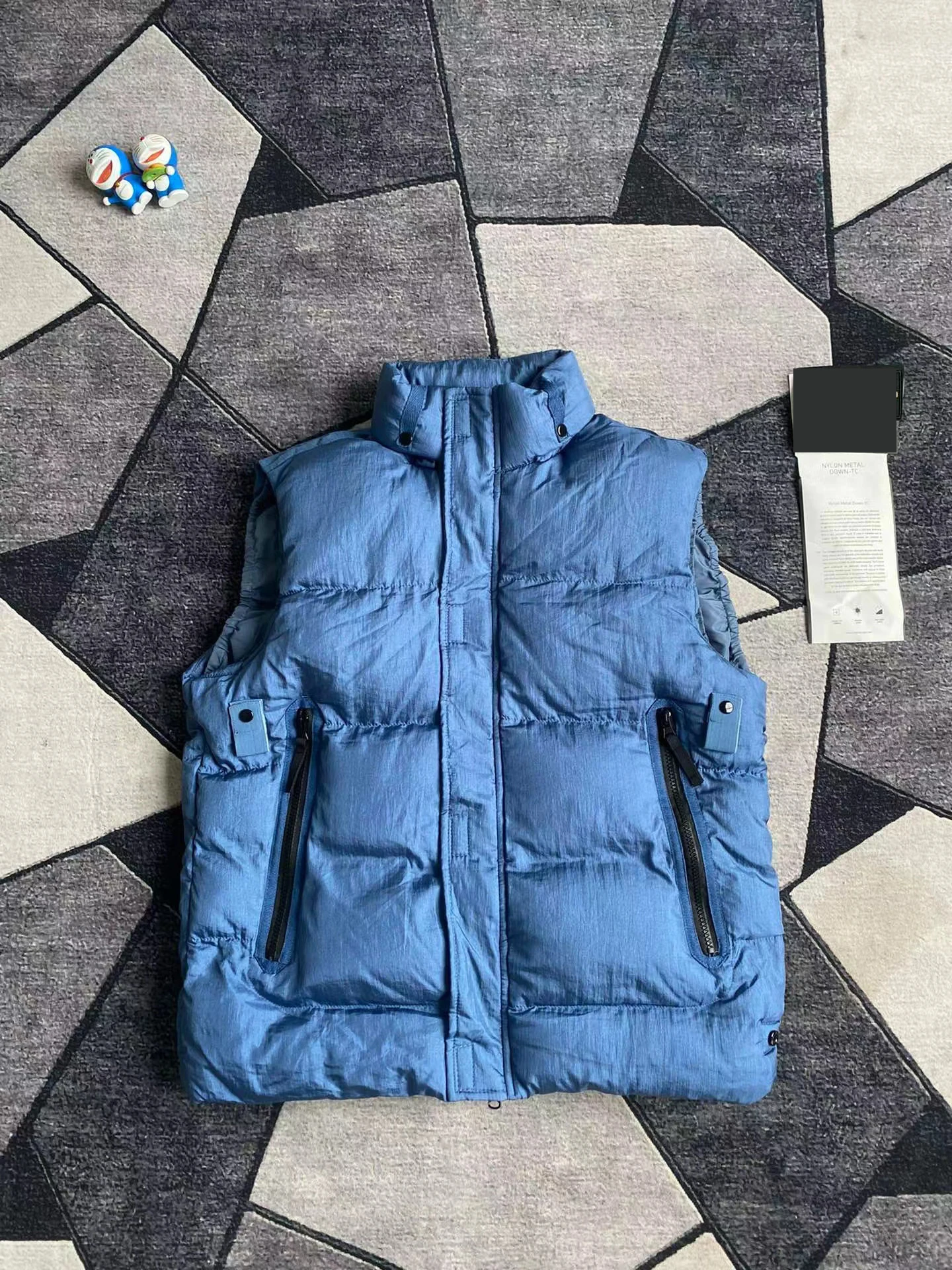 

STONE Autumn and Winter Outerwear Collar Windproof Workwear Trend Loose Casual Versatile Buckle Down Vest Size M-2XL